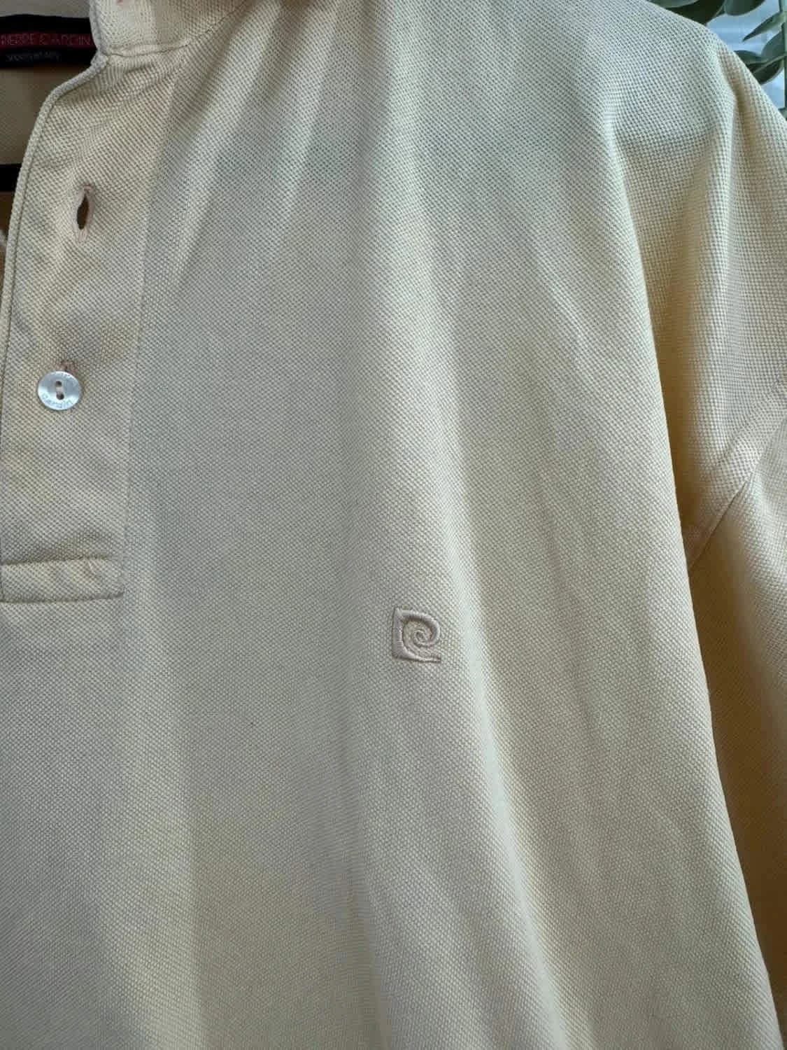 Polo Pierre Cardin logo brodé jaune taille L - Photo 4/7