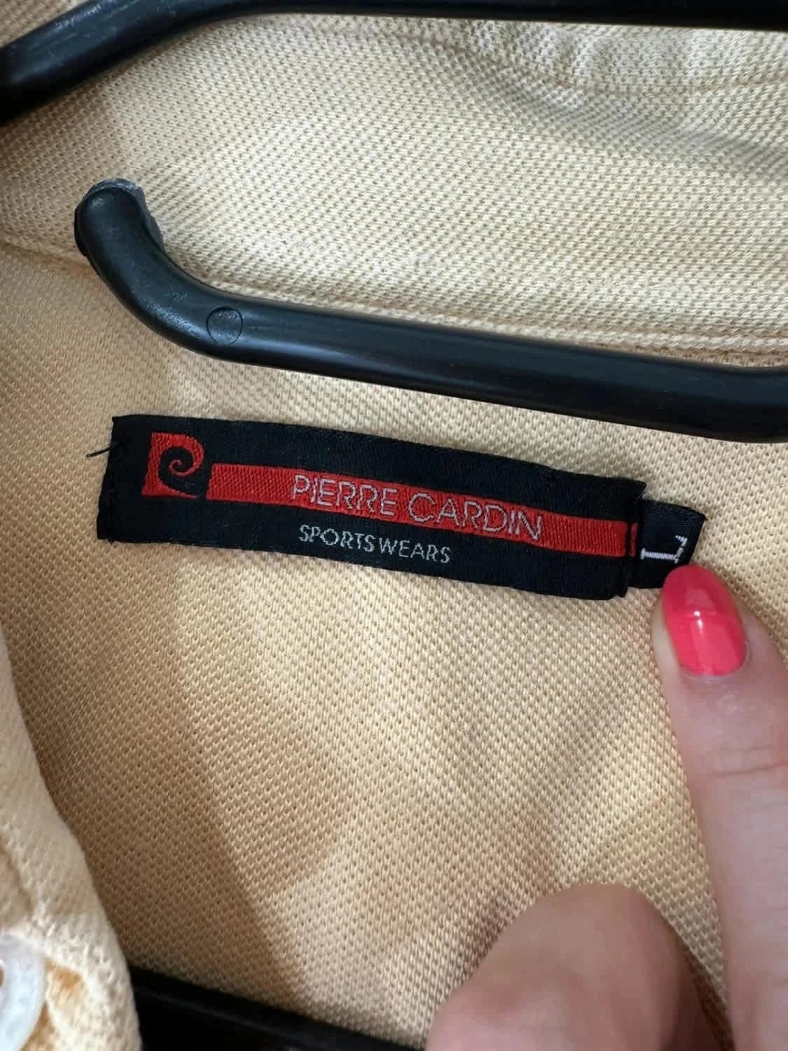 Polo Pierre Cardin logo brodé jaune taille L - Photo 7/7