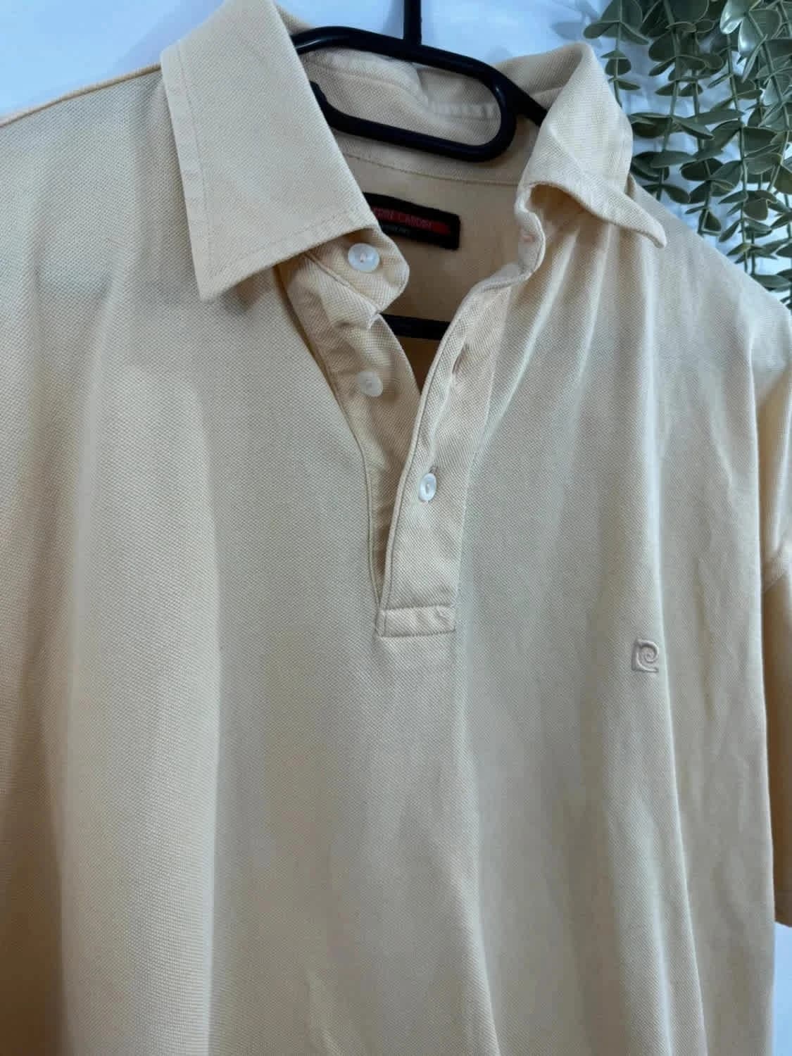 Polo Pierre Cardin logo brodé jaune taille L - Photo 6/7