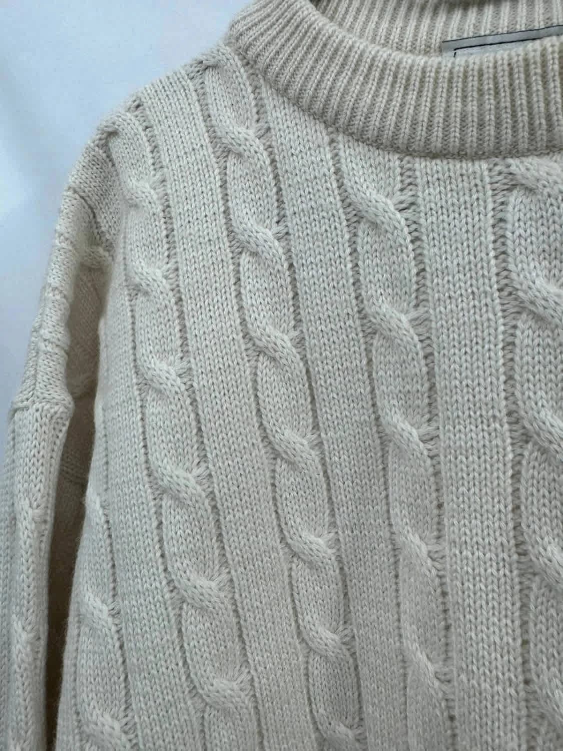 Pull blanc torsadé Status taille XL - Photo 3/5