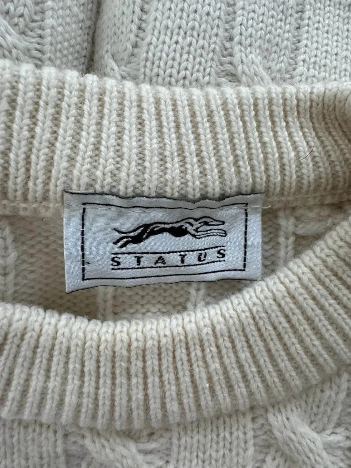 Pull blanc torsadé Status taille XL - Photo 4/5