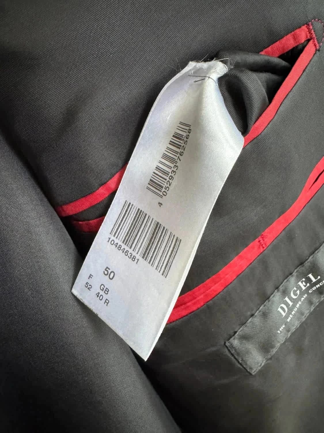 Blazer en laine vierge et cachemire Digel gris à carreaux taille L - Photo 6/10