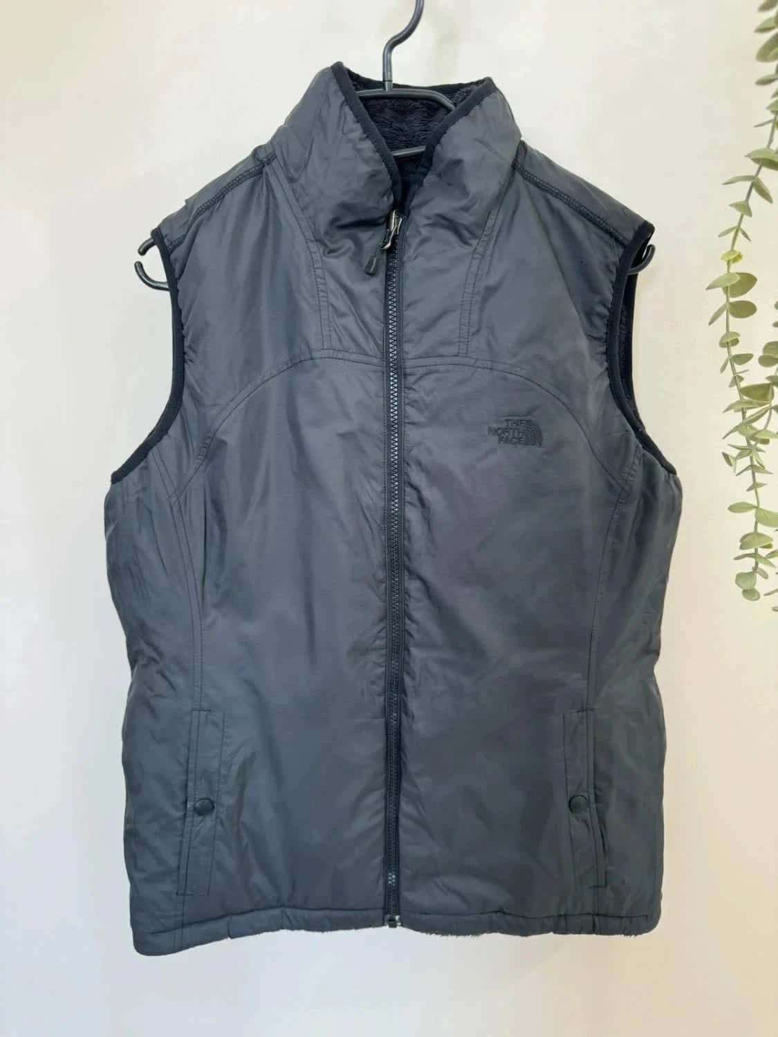 Doudoune sans manches grise The North Face réversible polaire noir taille L - Photo 2/9