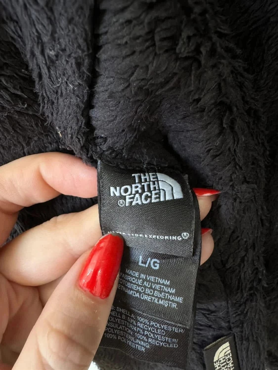 Doudoune sans manches grise The North Face réversible polaire noir taille L - Photo 8/9