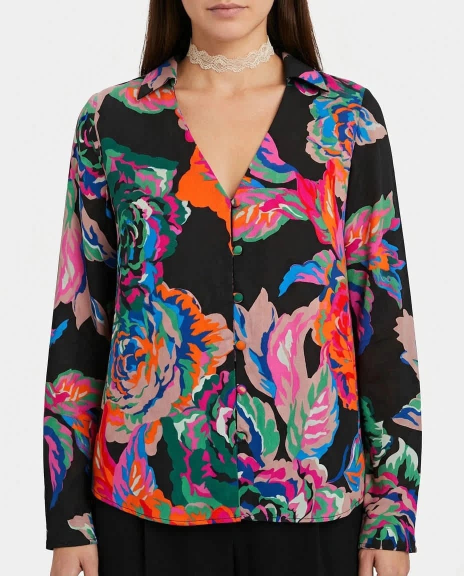 Blouse Zara à motifs floraux taille S - Photo 1/6