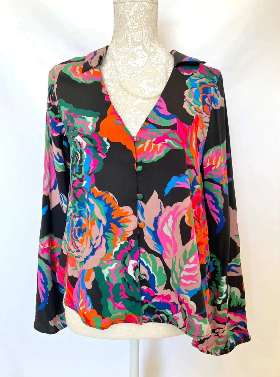 Blouse Zara à motifs floraux taille S - Photo 2/6