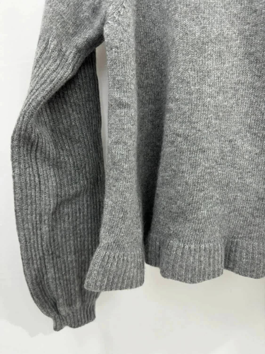 Pull gris chiné cachemire Sisley taille XS - Photo 6/7