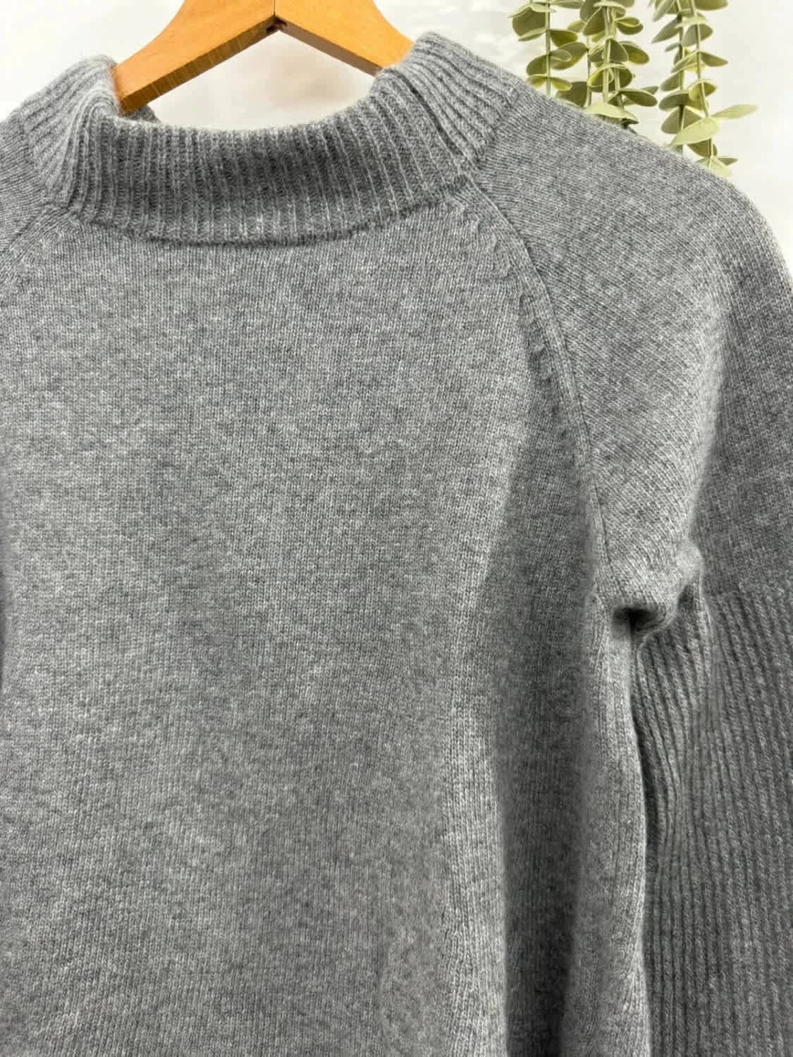 Pull gris chiné cachemire Sisley taille XS - Photo 7/7