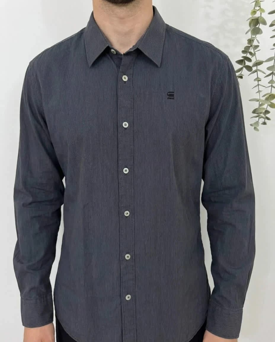 Chemise coton rayée G-Star Raw gris foncé taille XL GS 3301 - SC26011 - Photo 1/11