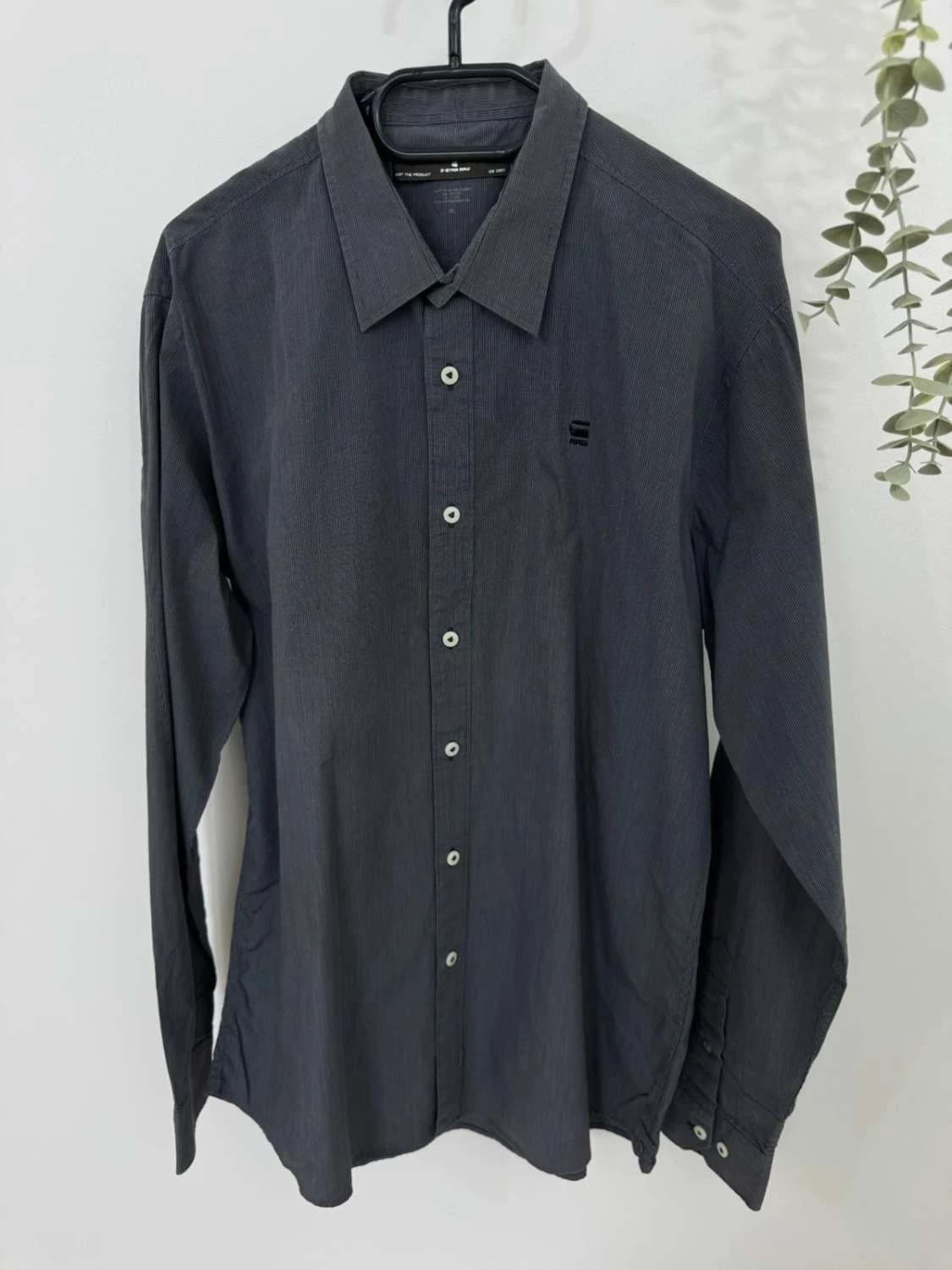Chemise coton rayée G-Star Raw gris foncé taille XL GS 3301 - SC26011 - Photo 2/11