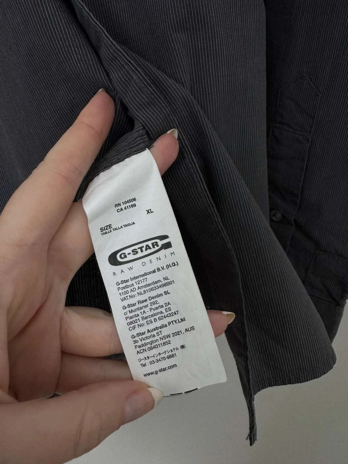 Chemise coton rayée G-Star Raw gris foncé taille XL GS 3301 - SC26011 - Photo 6/11