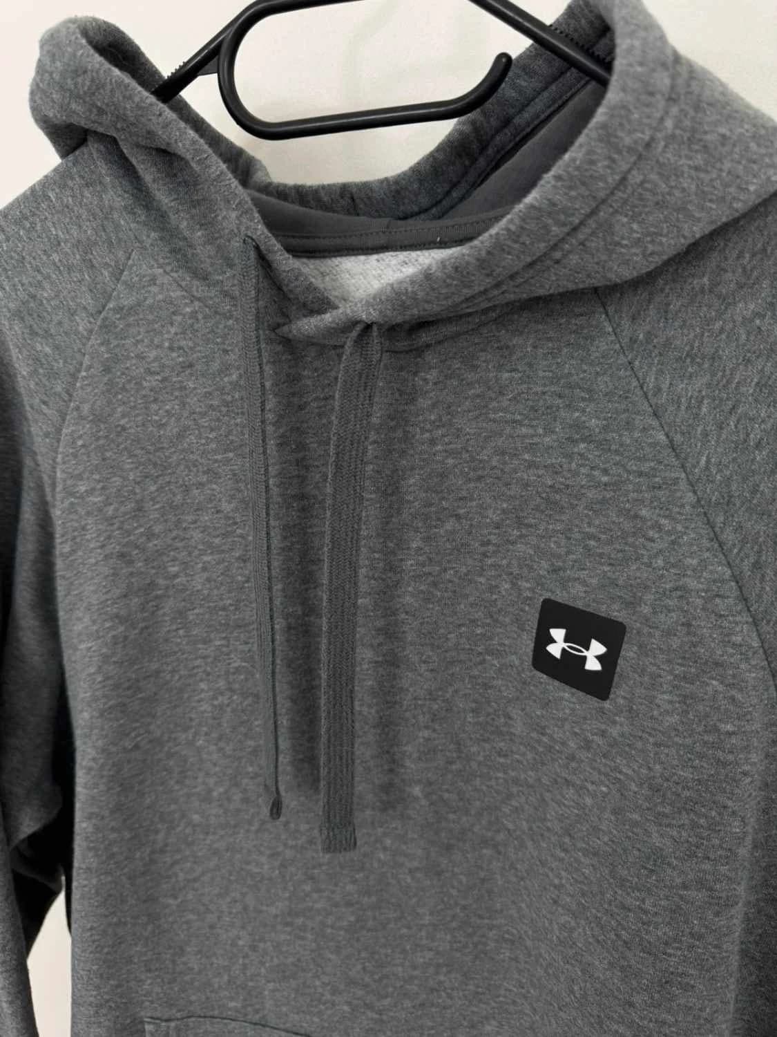 Sweat à capuche hoodie molleton Under Armour gris chiné coupe loose taille L - DN260110 - Photo 3/11