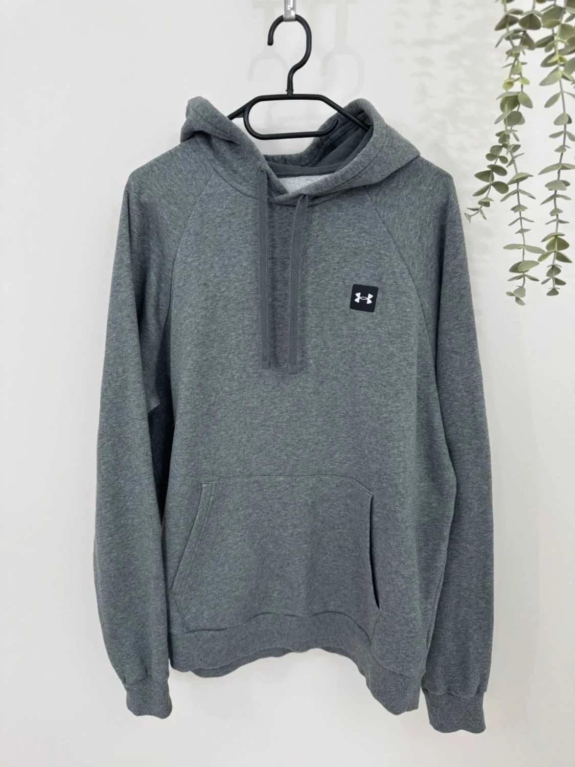 Sweat à capuche hoodie molleton Under Armour gris chiné coupe loose taille L - DN260110 - Photo 2/11