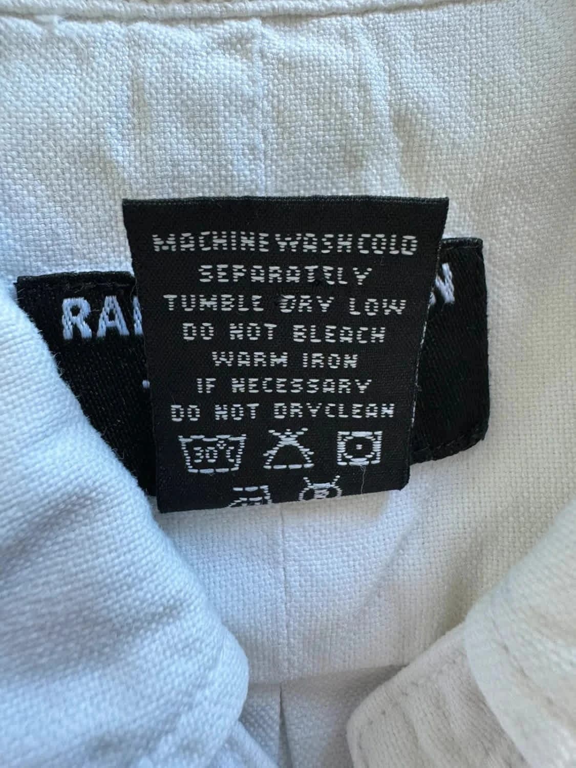 Chemise blanche manches courtes Ralph Lauren Jeans Co USA 100% coton taille M - Photo 8/9