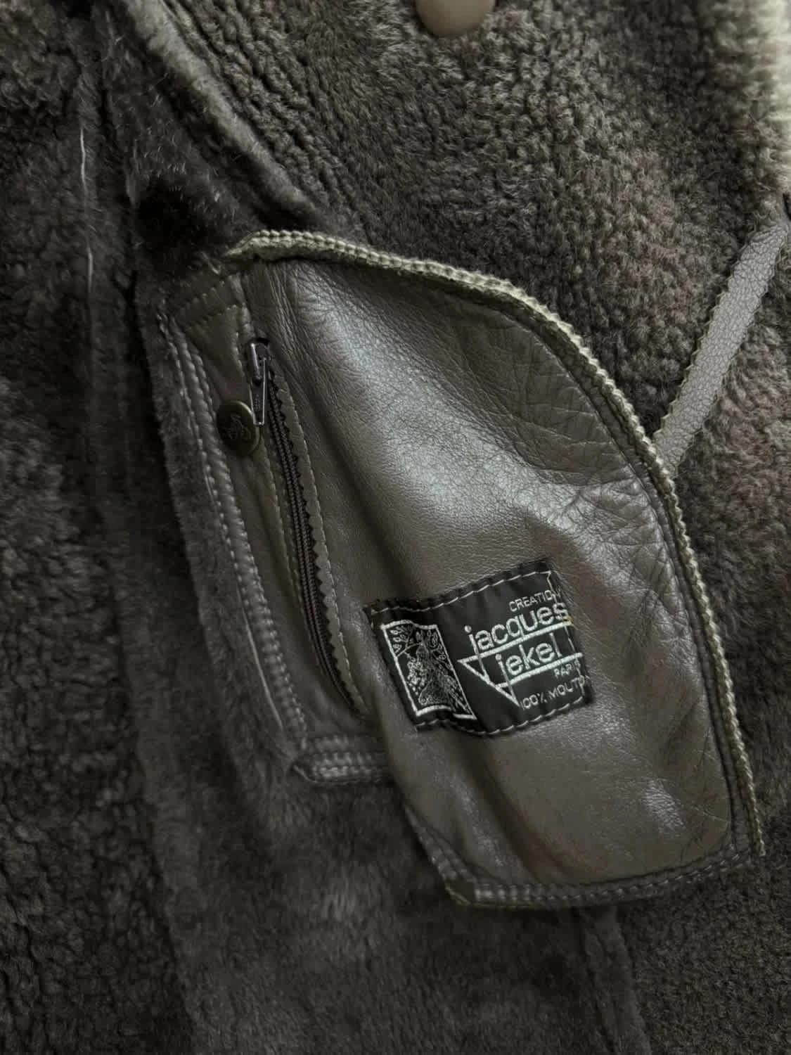 Manteau shearling véritable peau lainée Jacques Jekel Made in France taille XL - Photo 5/9