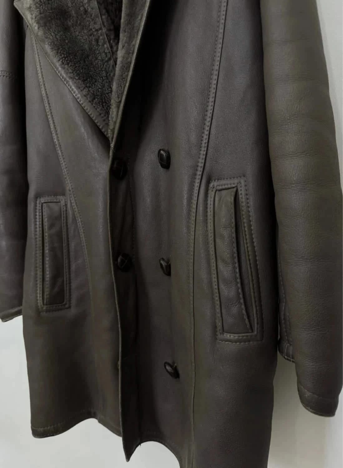 Manteau shearling véritable peau lainée Jacques Jekel Made in France taille XL - Photo 6/9