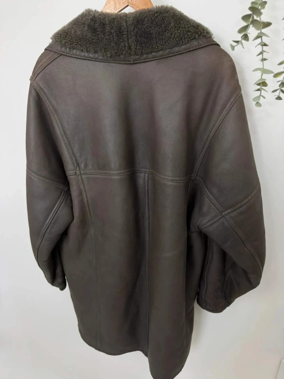Manteau shearling véritable peau lainée Jacques Jekel Made in France taille XL - Photo 7/9
