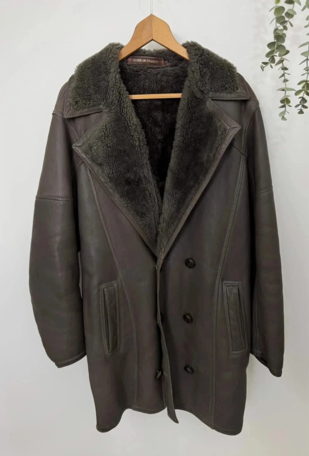 Manteau shearling véritable peau lainée Jacques Jekel Made in France taille XL - Photo 2/9