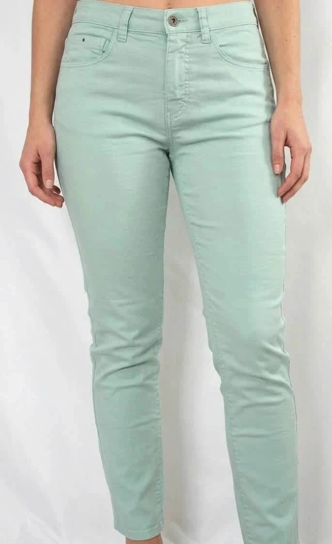 Pantalon stretch vert menthe femme Bruno Saint Hilaire taille 40 - Photo 1/9