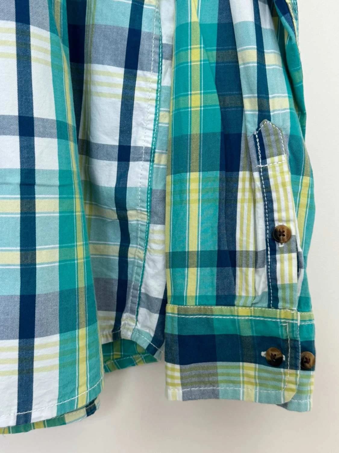 Chemise carreaux coton Tommy Hilfiger Denim vert bleu taille S - FP260142 - Photo 3/9