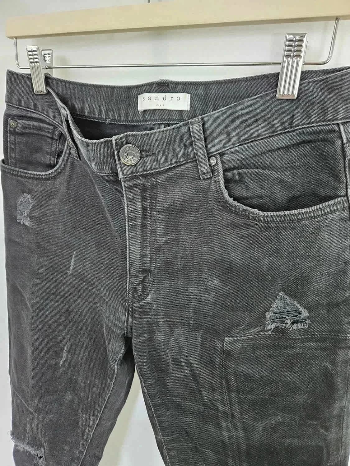 Jean droit noir Sandro taille 40 - Photo 3/8