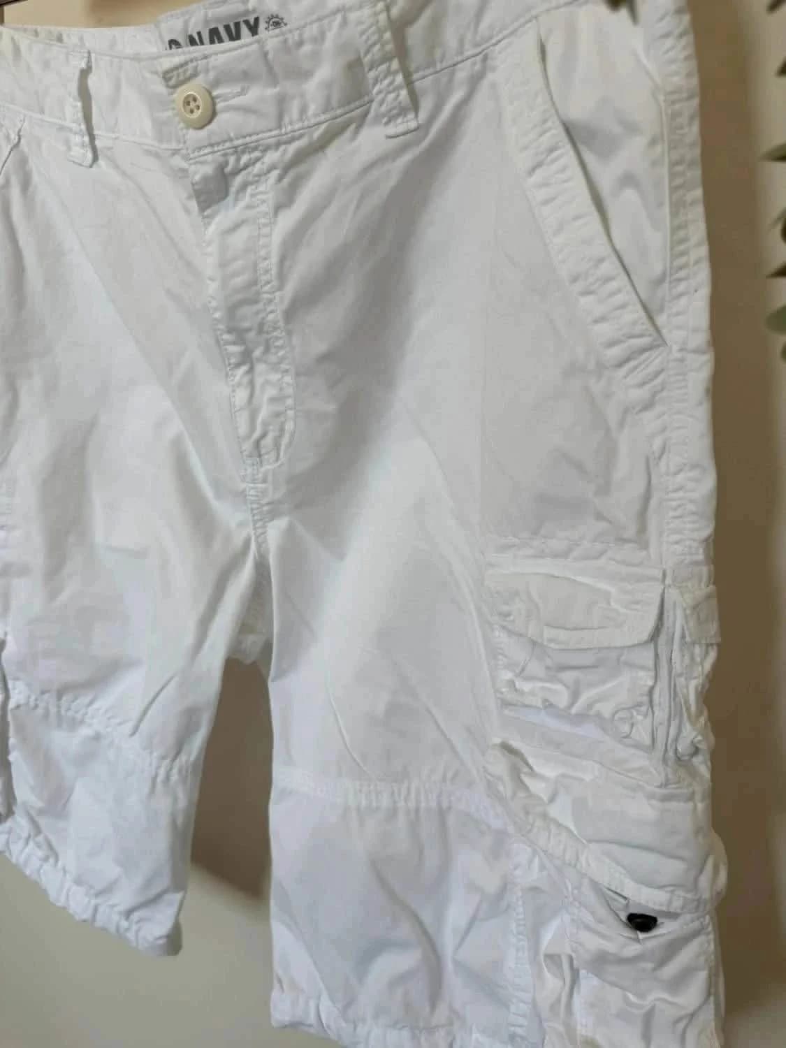 Short cargo blanc Old Navy poches utilitaire taille W36 - Photo 3/7