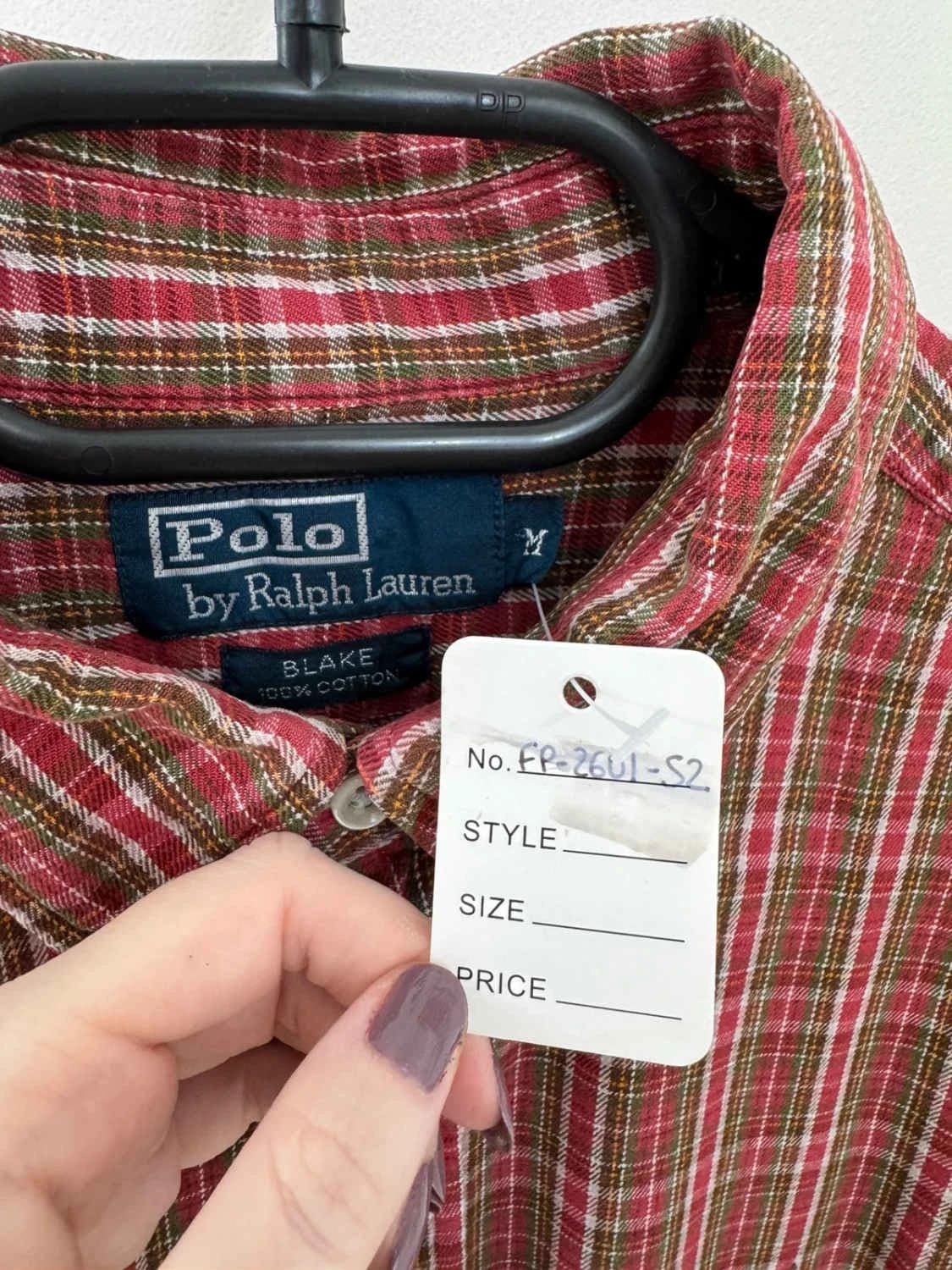 Chemise à carreaux Polo Ralph Lauren Blake rouge taille M - FP260152 - Photo 8/10