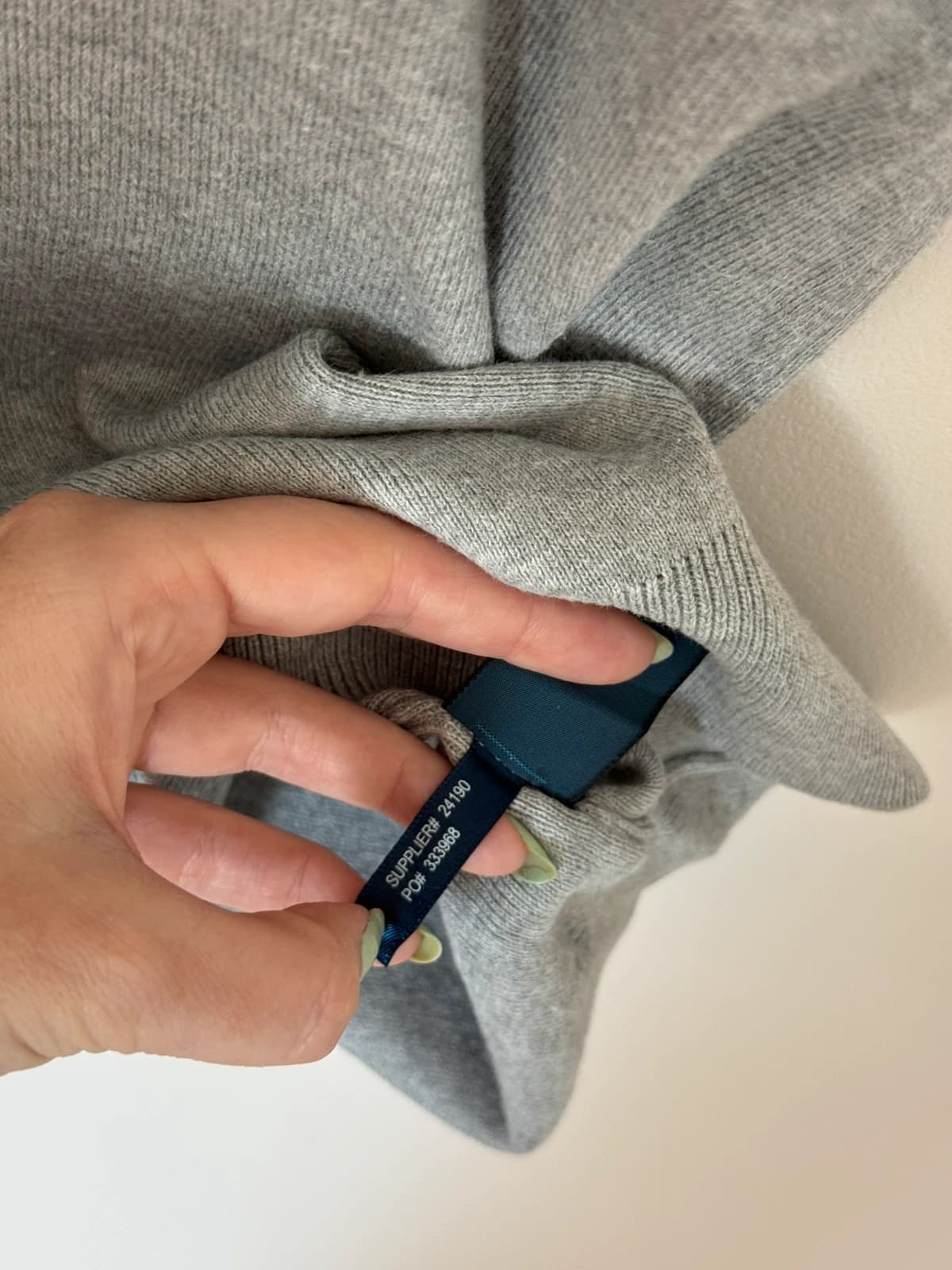 Pull sans manches Polo Ralph Lauren gris chiné logo bleu marine taille M - PP2603272 - Photo 6/7