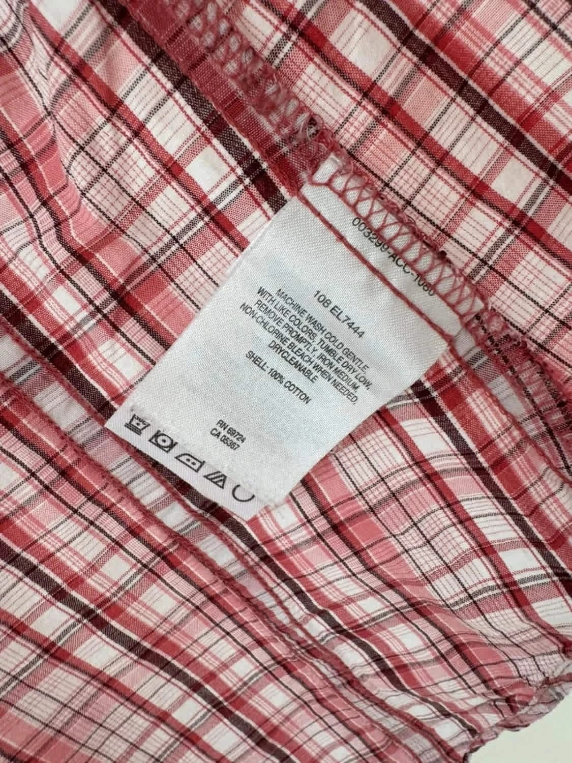 Chemisier sans manches Columbia Vichy rose/rouge taille XS - Photo 4/7
