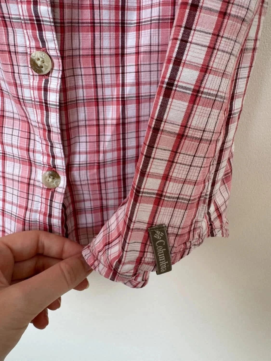 Chemisier sans manches Columbia Vichy rose/rouge taille XS - Photo 5/7