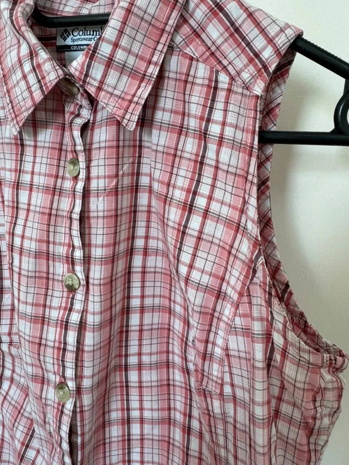 Chemisier sans manches Columbia Vichy rose/rouge taille XS - Photo 6/7