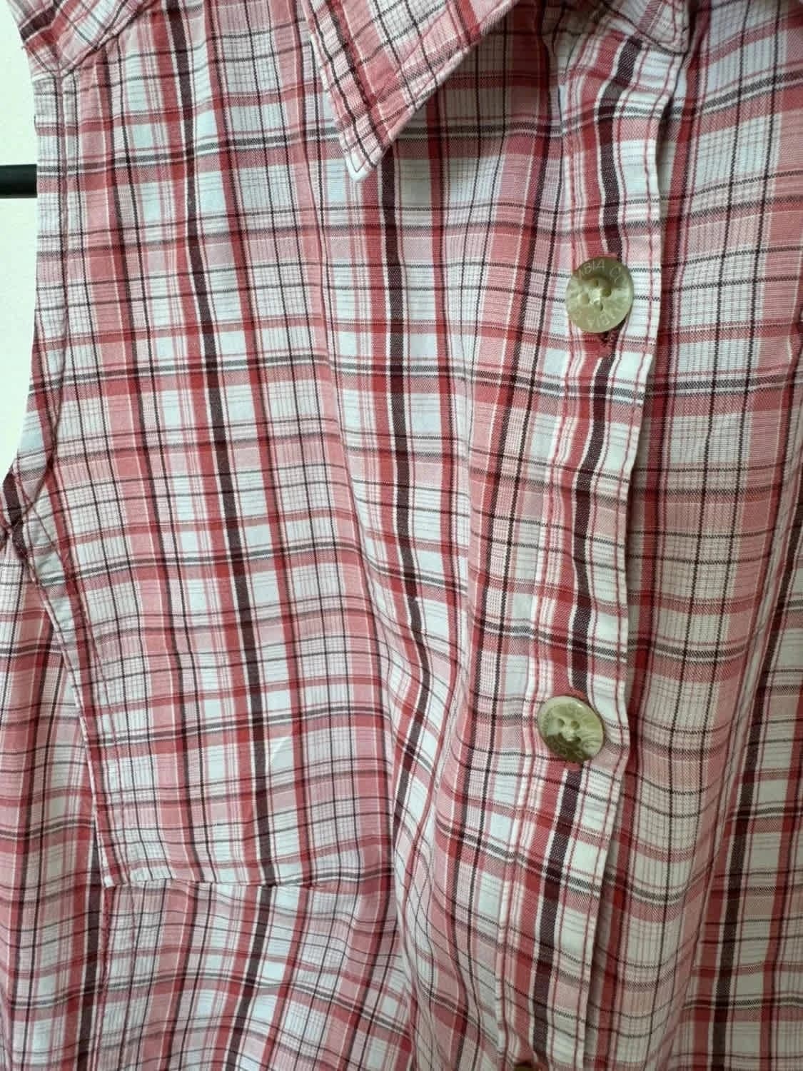 Chemisier sans manches Columbia Vichy rose/rouge taille XS - Photo 7/7
