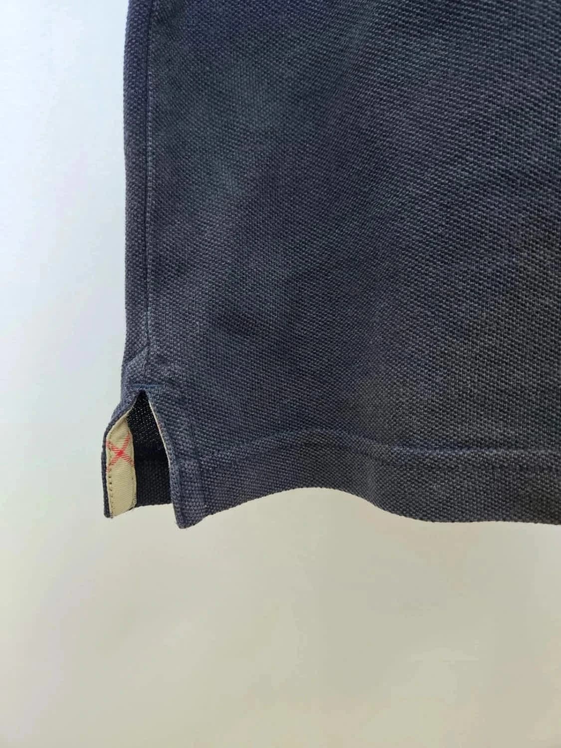 Polo Burberry London slim fit noir motif nova Check logo brodé taille L - Photo 4/9