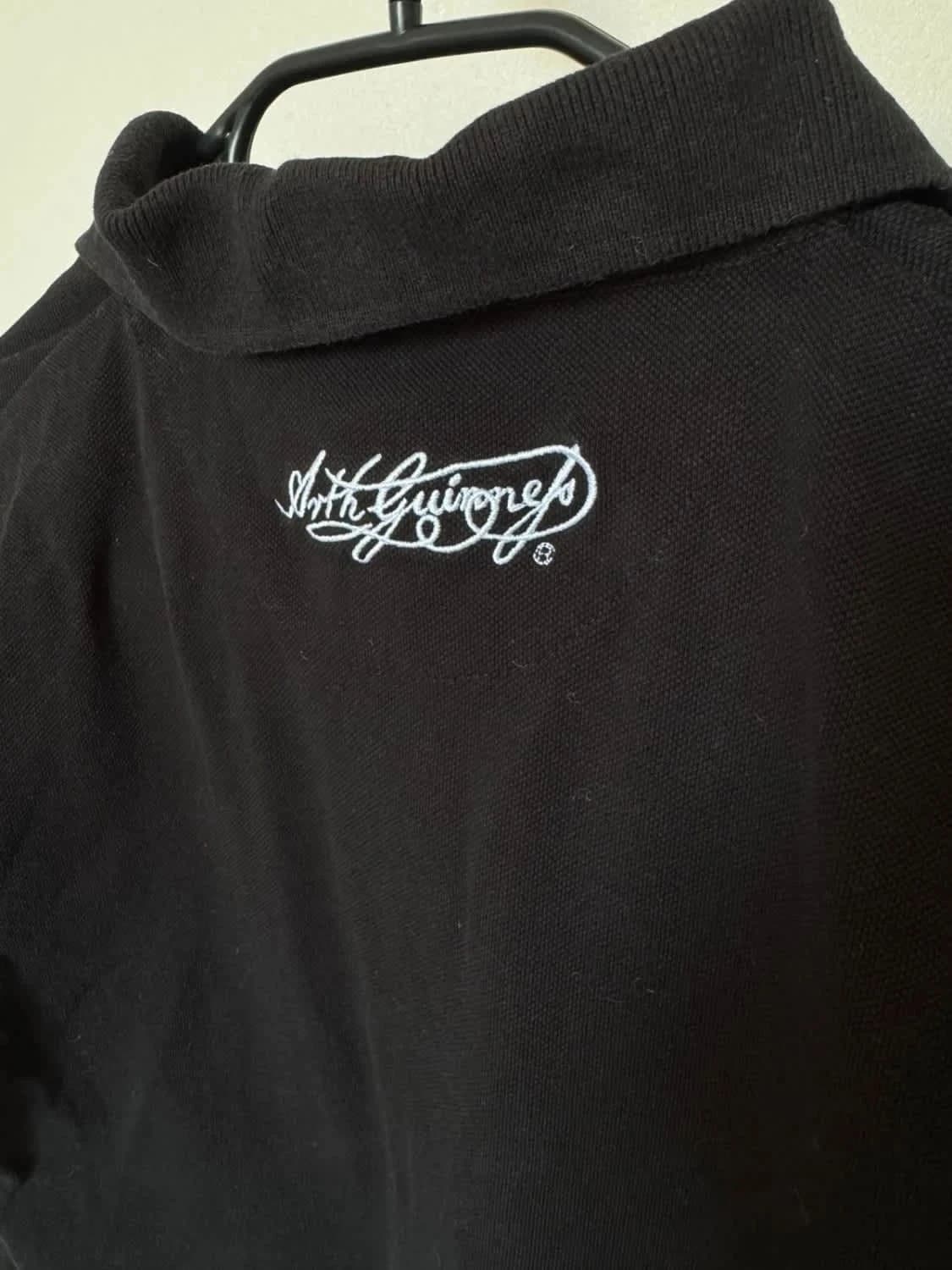 Polo noir Guinness logo brodé taille L - Photo 5/6