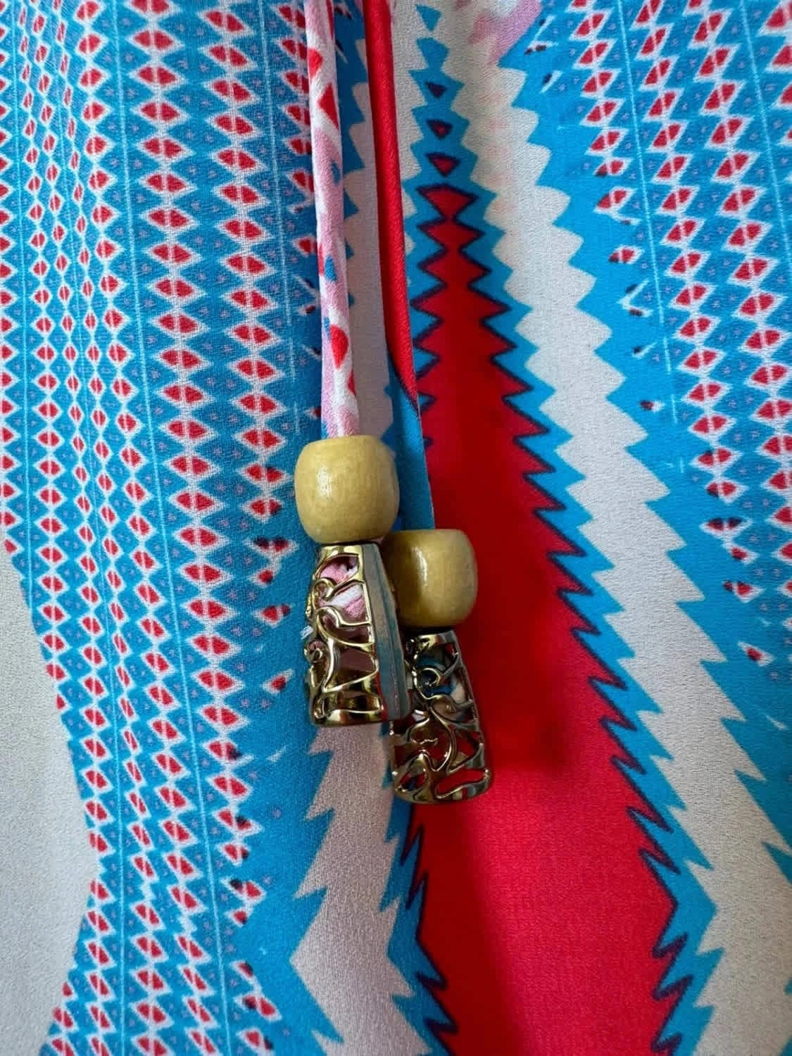 Robe longue fluide ethnique corail bleu élégante City Studio taille S - Photo 5/7
