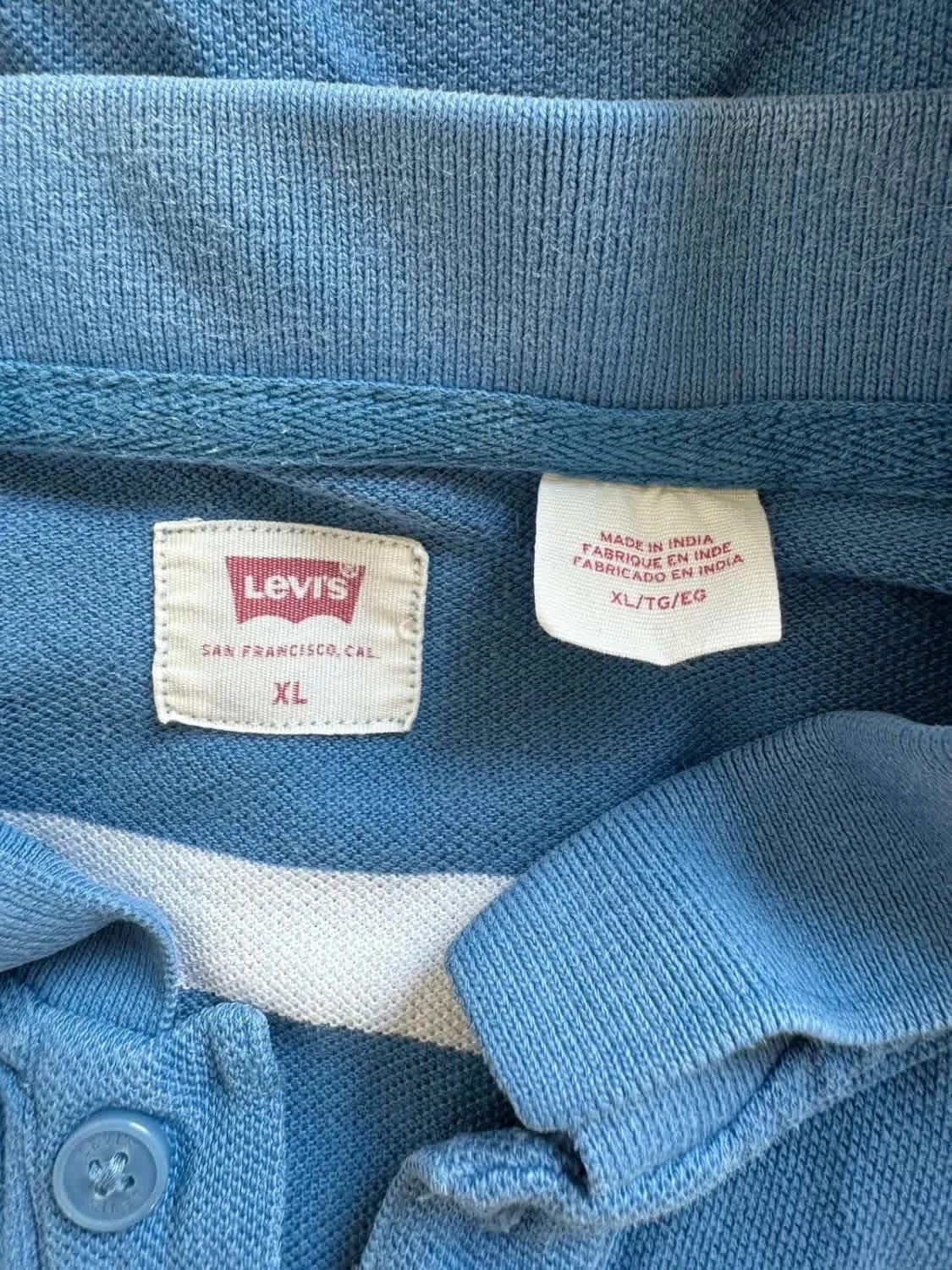 Polo Levi’s bleu à rayures taille XL - Photo 5/7
