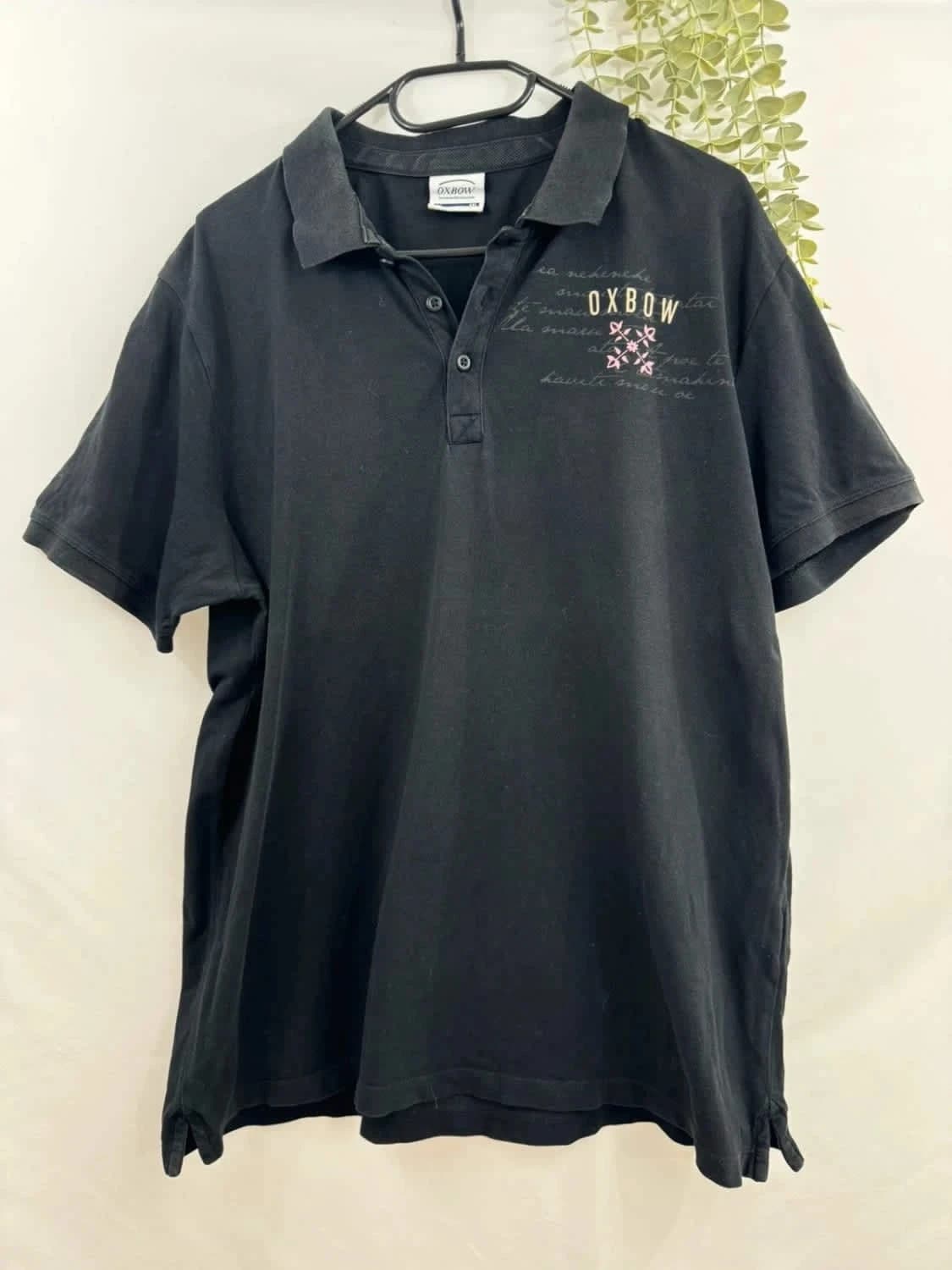 Polo noir Oxbow motif rose taille XXL - Photo 2/9