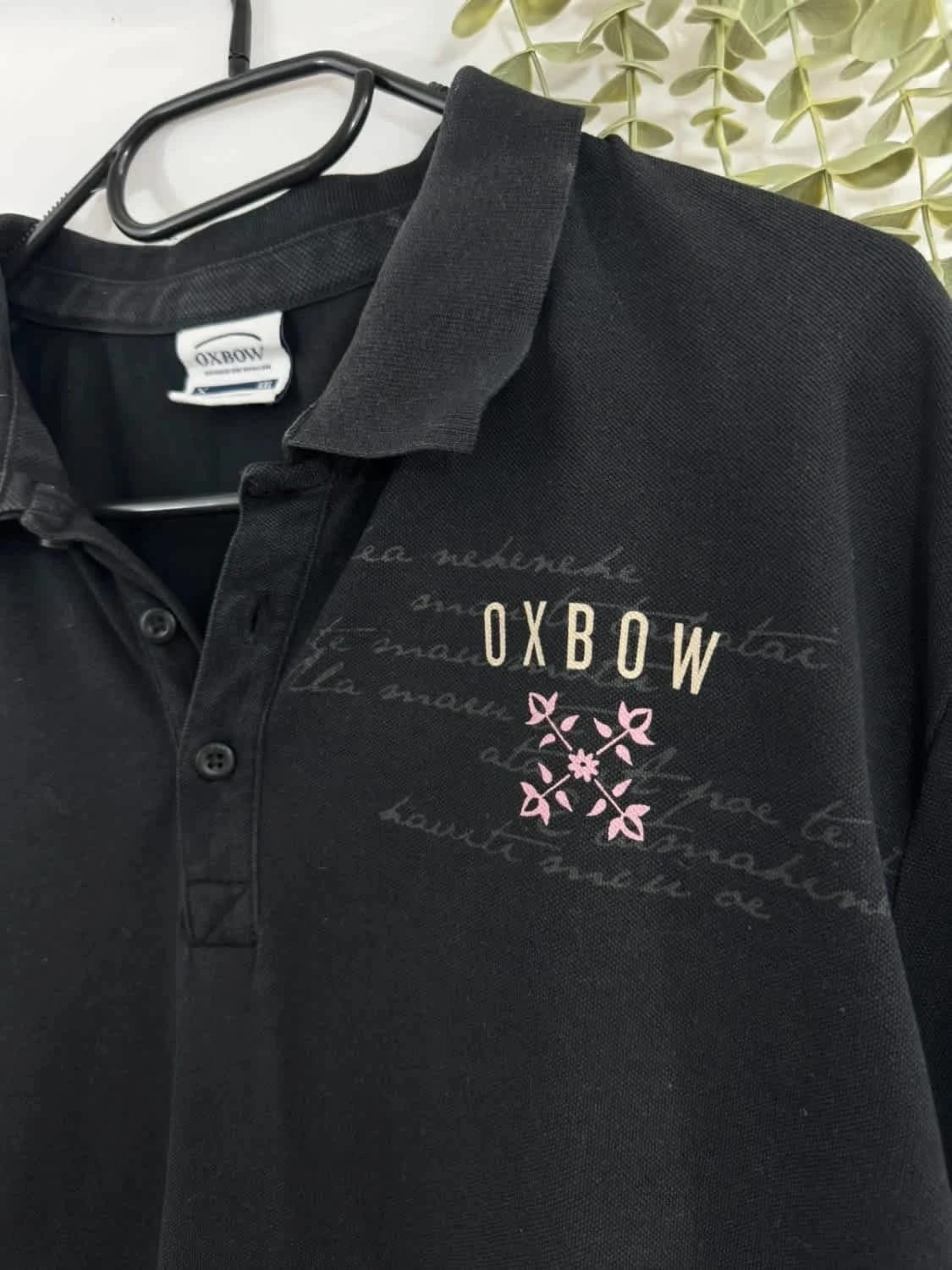Polo noir Oxbow motif rose taille XXL - Photo 3/9