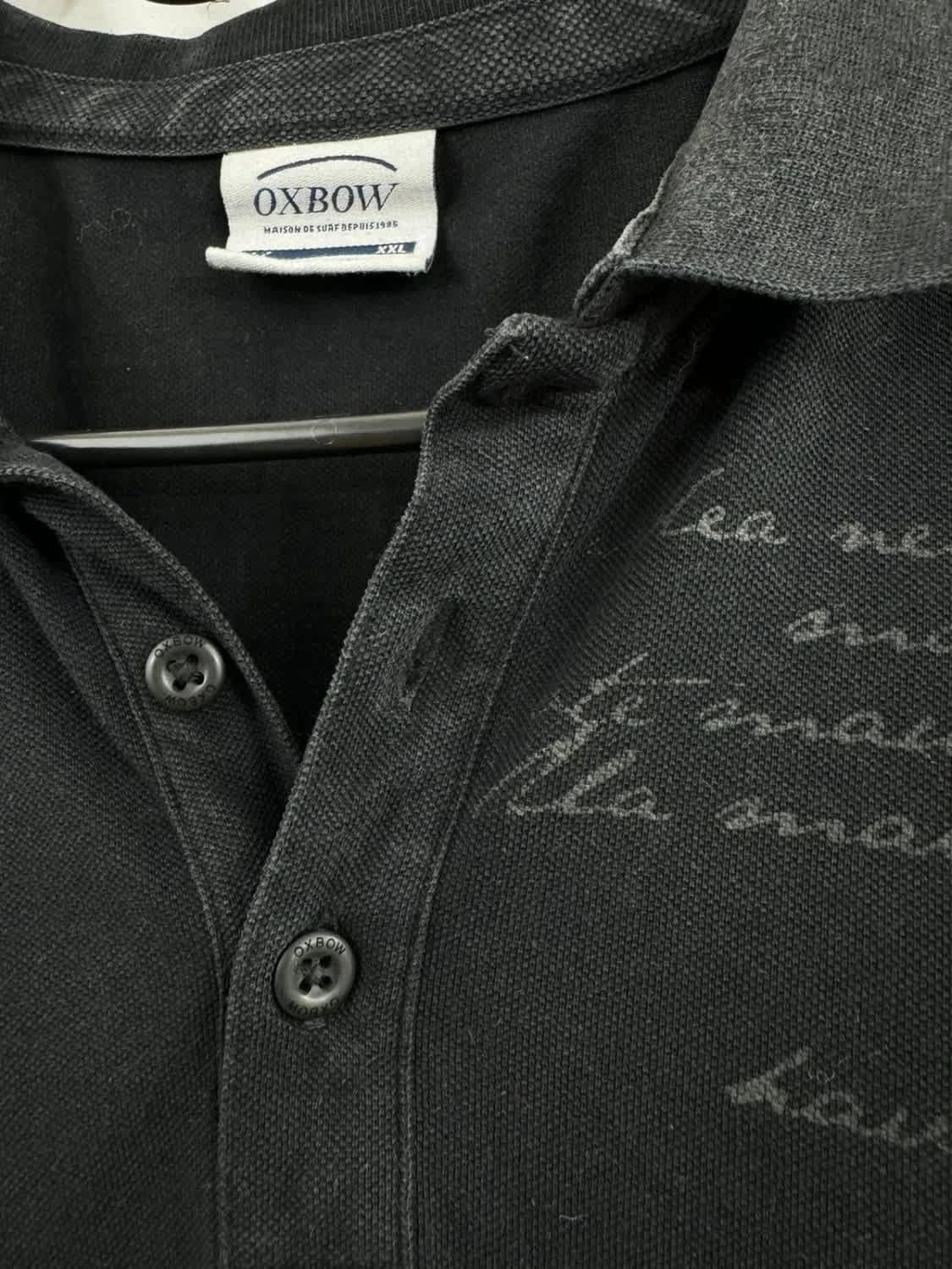Polo noir Oxbow motif rose taille XXL - Photo 4/9