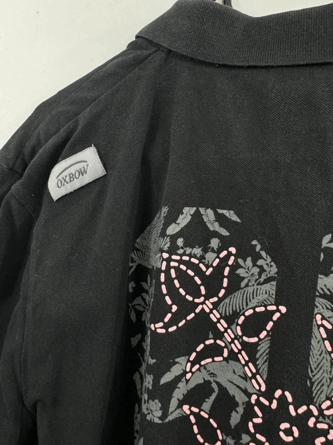 Polo noir Oxbow motif rose taille XXL - Photo 6/9