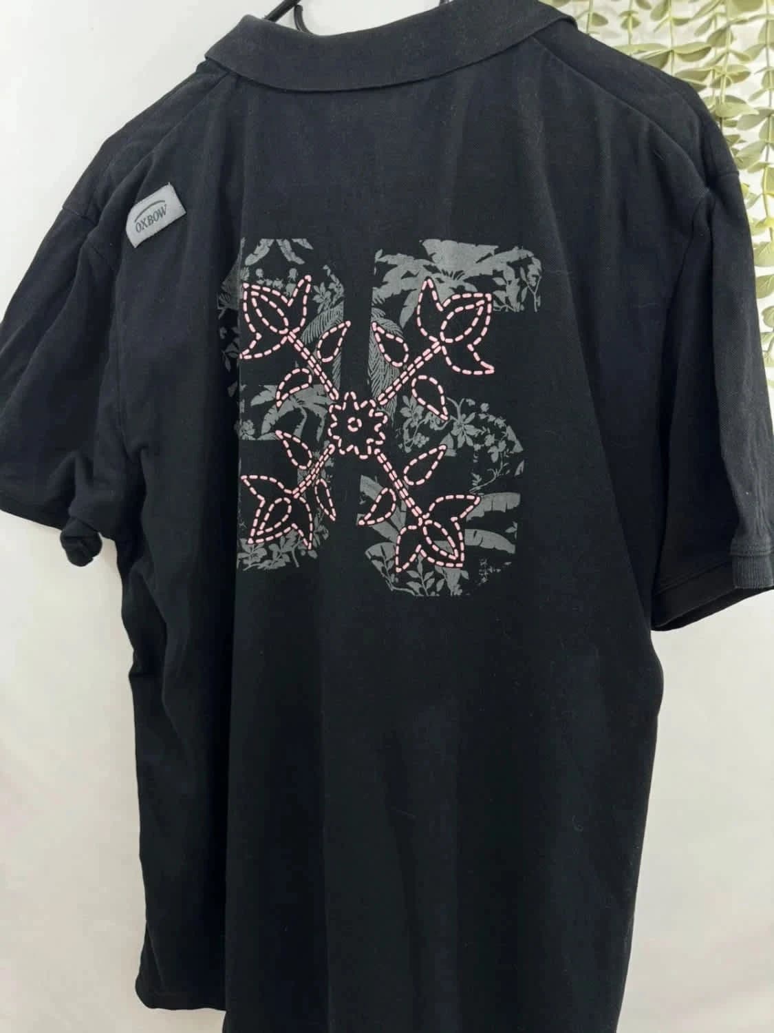 Polo noir Oxbow motif rose taille XXL - Photo 5/9