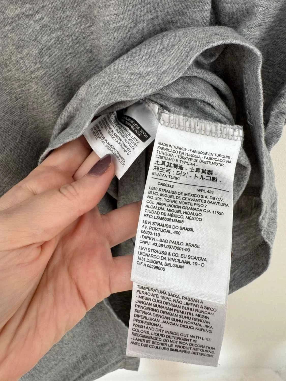 T-shirt coton Levi’s gris chiné logo rouge poitrine taille M - FP2512167 - Photo 7/8