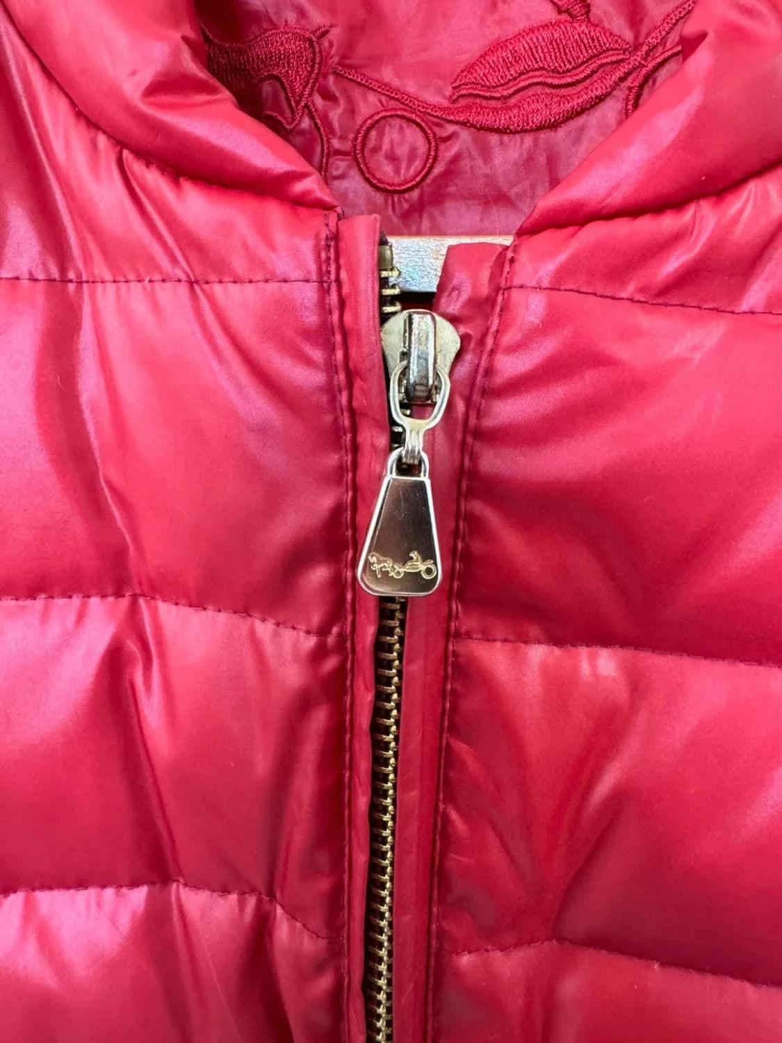 Doudoune dégradé rouge Weill doublure duvet taille 40 - Photo 4/8