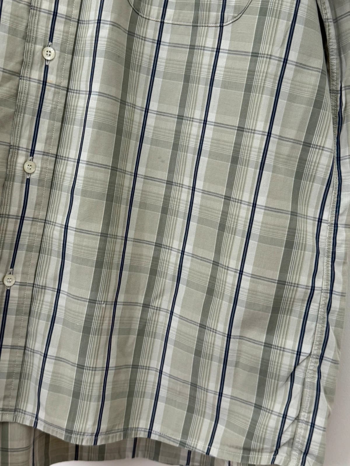 Chemise manches courtes Lacoste coton carreaux vert sauge taille 41/L - FP260195 - Photo 8/9