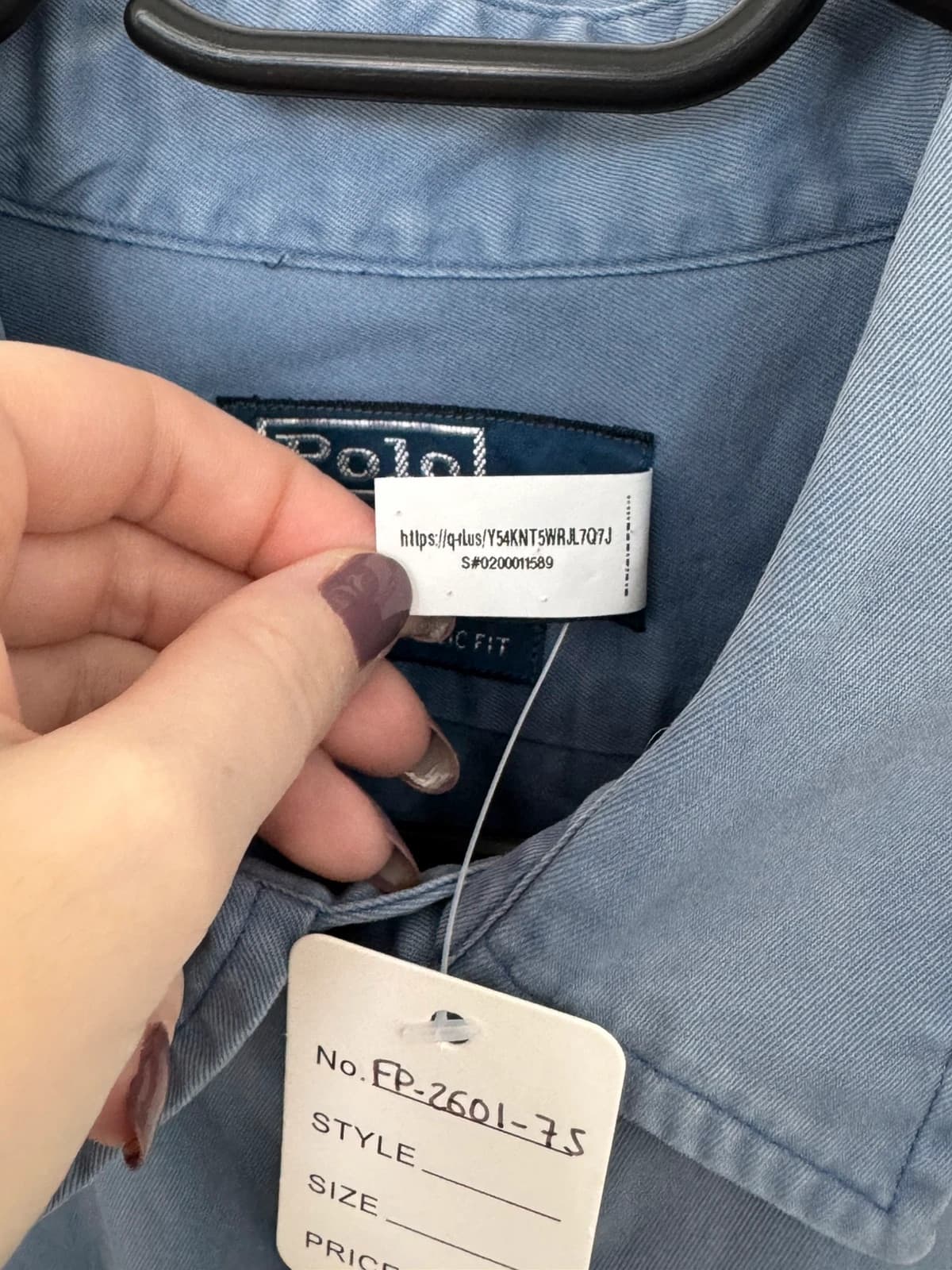 Chemise manches courtes workwear Ralph’s Marina Polo Ralph Lauren bleu taille XL - FP260175 - Photo 6/10
