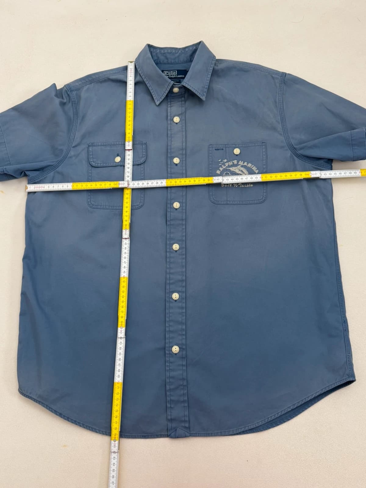 Chemise manches courtes workwear Ralph’s Marina Polo Ralph Lauren bleu taille XL - FP260175 - Photo 10/10