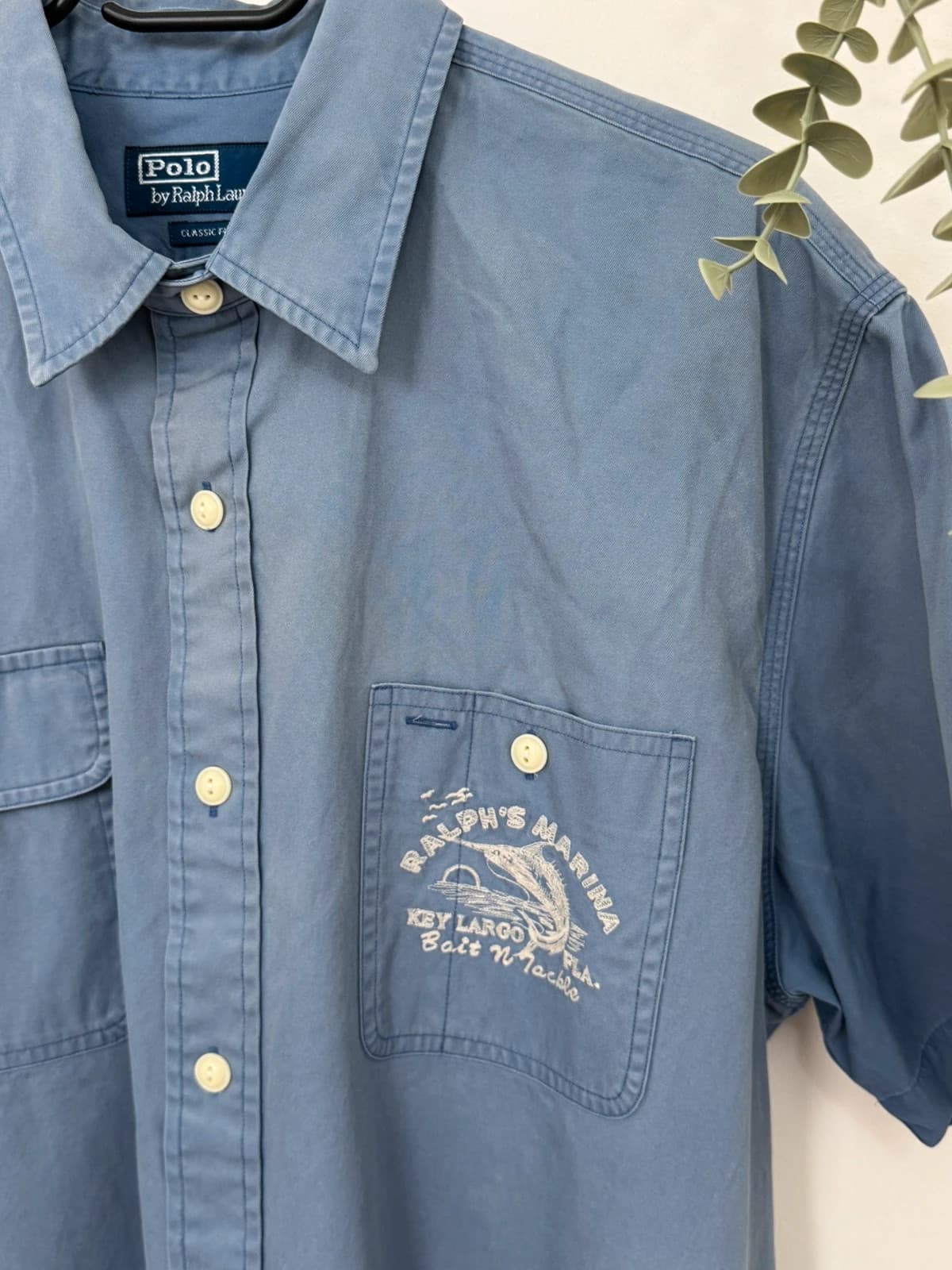 Chemise manches courtes workwear Ralph’s Marina Polo Ralph Lauren bleu taille XL - FP260175 - Photo 3/10