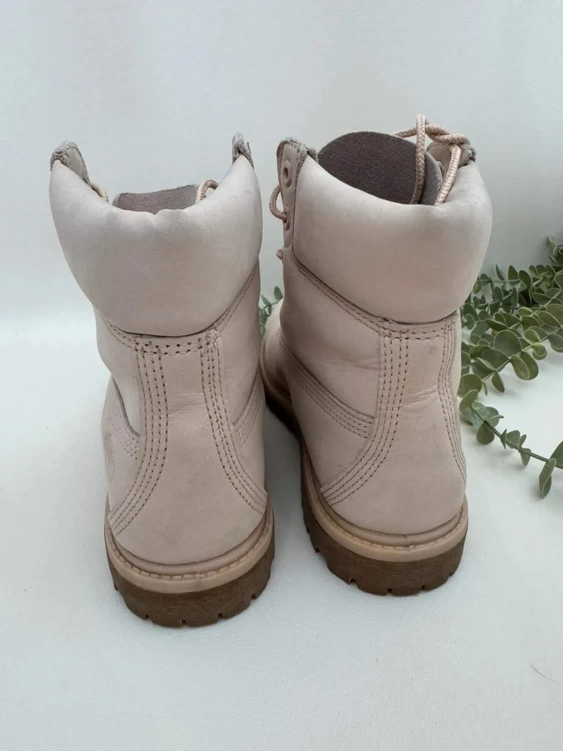 Boots en cuir Timberland rose pâle taille 37.5 - Photo 7/11