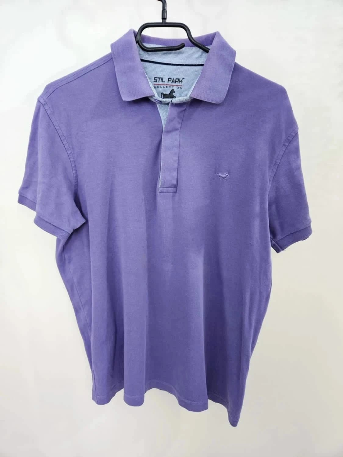 Polo violet Stil Park cheval logo brodé taille M - Photo 2/6