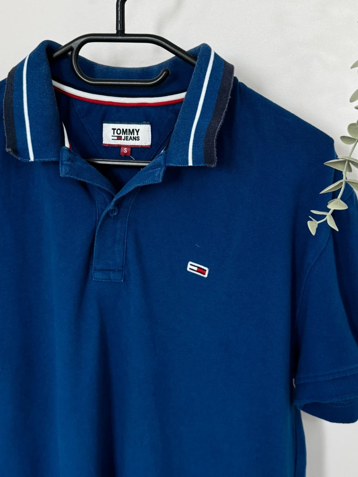 Polo Tommy Jeans bleu col liseré taille S - FP260244 - Photo 3/7